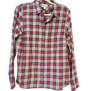 J.Crew Tartan Plaid Boy Shirt Size 10 Long Sleeve Button Down Normcore